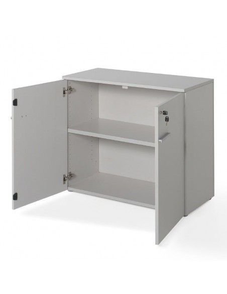Armario oficina con puertas y cerradura en color gris de JGorbe Armario oficina con puertas y cerradura en color gris de JGorbe