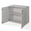 Armario oficina con puertas y cerradura en color gris de JGorbe