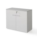Armario oficina con puertas y cerradura en color gris de JGorbe