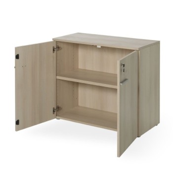 Armario oficina con puertas y cerradura en color acacia de JGorbe