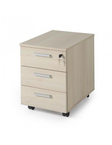 Cajonera escritorio de 3 cajones de JGorbe en acacia Cajonera escritorio de 3 cajones de JGorbe en acacia