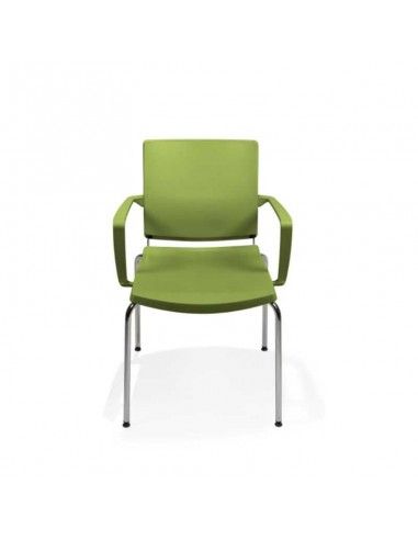 Silla confidente con brazos Atenea de Dileoffice en verde Silla confidente con brazos Atenea de Dileoffice en verde