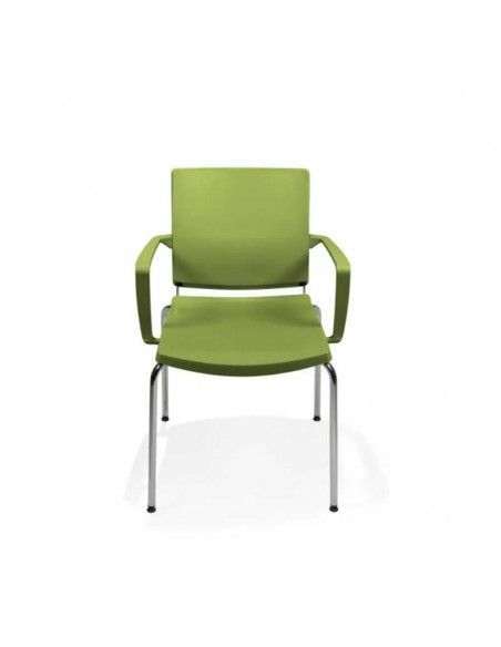 Silla confidente con brazos Atenea de Dileoffice en verde Silla confidente con brazos Atenea de Dileoffice en verde