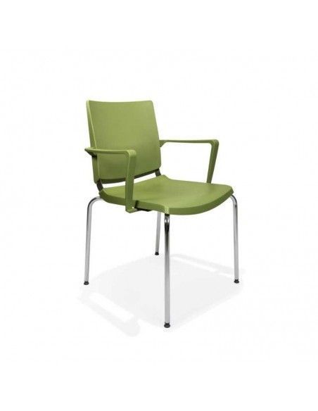 Silla confidente con brazos Atenea de Dileoffice en verde Silla confidente con brazos Atenea de Dileoffice en verde