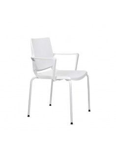 Silla confidente con brazos Atenea de Dileoffice en rojo 2