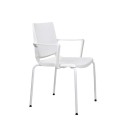 Silla confidente con brazos Atenea de Dileoffice en blanco