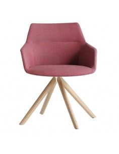 Sillas confidente Dunas XS de Inclass con base madera 2