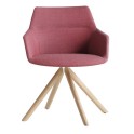 Silla confidente Dunas XS de Inclass con base madera