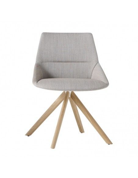Silla confidente Dunas XS de Inclass con base madera