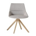 Silla confidente Dunas XS de Inclass con base madera