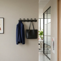 Perchero de pared de sie con 4 colgadores en negro