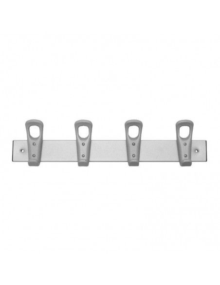Perchero de pared de sie con 4 colgadores en gris Perchero de pared de sie con 4 colgadores en gris