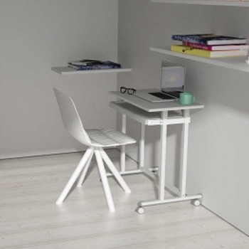 Mesa escritorio pequeño para ordenador de systemtronic en blanco