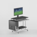 Mesa escritorio pequeño para ordenador de systemtronic con soporte para cpu