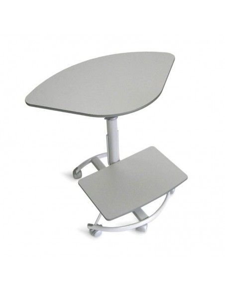 Mesa auxiliar con ruedas de systemtronic en gris