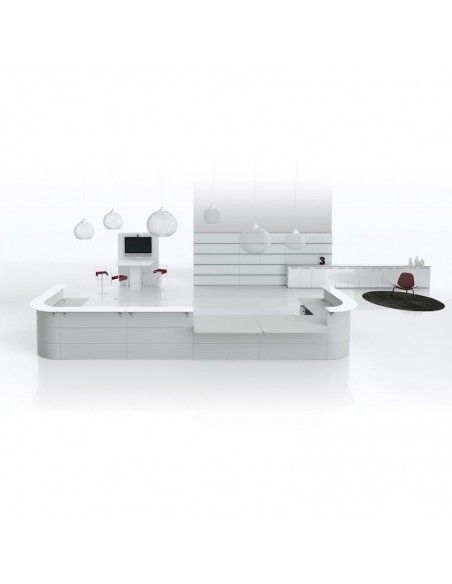 Mostradores recepcion Abako de Della Valentina