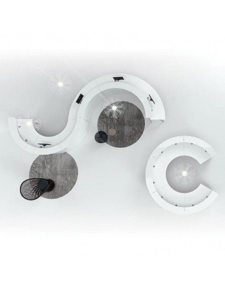 Mostradores recepcion Abako de Della Valentina