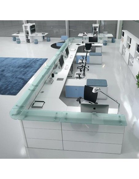 Mostradores recepcion Abako de Della Valentina