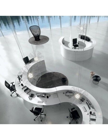 Mostradores recepcion Abako de Della Valentina