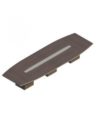 Mesa de reuniones ovalada Líder de JGorbe en nogal oscuro Mesa de reuniones ovalada Líder de JGorbe en nogal oscuro