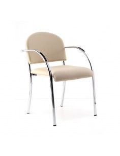 Silla confidente con brazos Tefis de tecno ofiss en negro 2