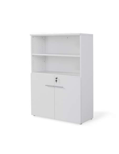 Armario oficina de madera mediano con puertas bajas de JGorbe entrega express