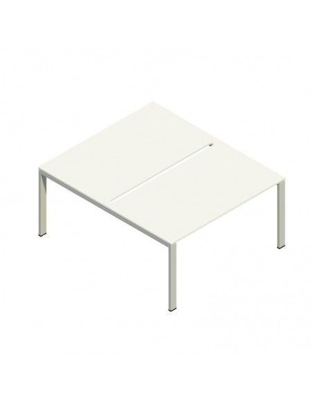 Mesa oficina multipuesto Pórtico de JGorbe en blanco