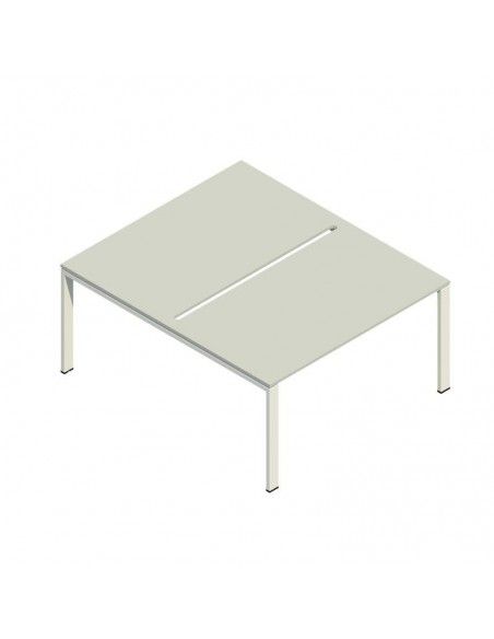 Mesa oficina multipuesto Pórtico de JGorbe en gris