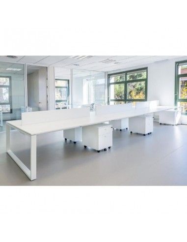 Mesa oficina multipuesto Skala de JGorbe en color blanco Mesa oficina multipuesto Skala de JGorbe en color blanco