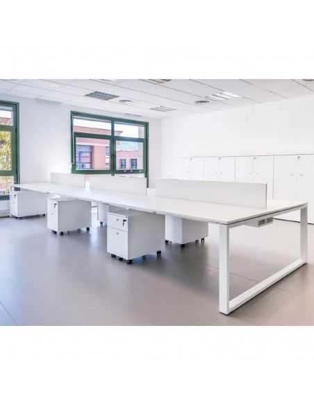 Mesa oficina multipuesto Skala de JGorbe en color blanco Mesa oficina multipuesto Skala de JGorbe en color blanco