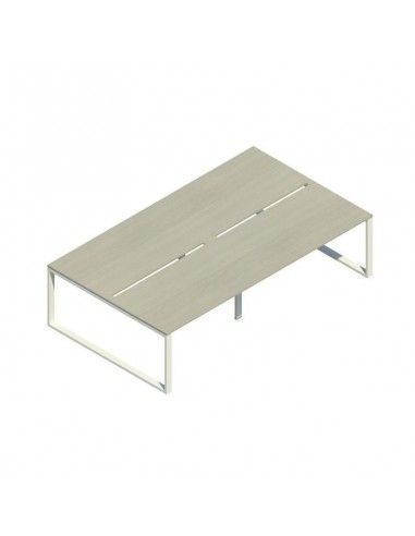 Mesa oficina multipuesto Skala de JGorbe en color olmo claro Mesa oficina multipuesto Skala de JGorbe en color olmo claro