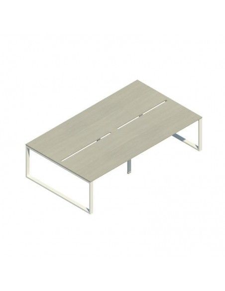 Mesa oficina multipuesto Skala de JGorbe en color olmo claro Mesa oficina multipuesto Skala de JGorbe en color olmo claro