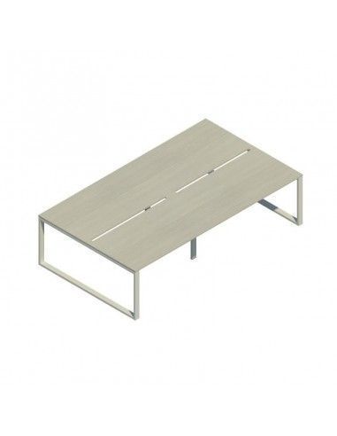 Mesa oficina multipuesto Skala de JGorbe en color olmo claro Mesa oficina multipuesto Skala de JGorbe en color olmo claro