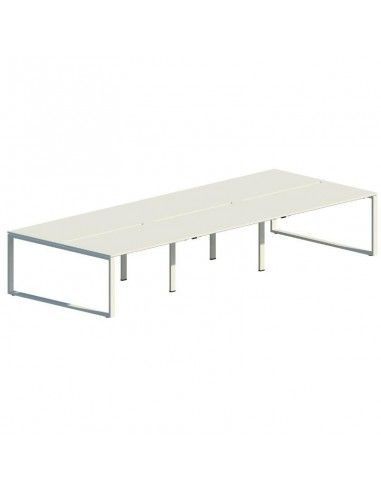 Mesa oficina multipuesto Skala de JGorbe en color gris claro Mesa oficina multipuesto Skala de JGorbe en color gris claro