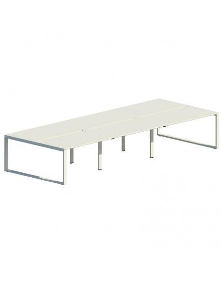 Mesa oficina multipuesto Skala de JGorbe en color gris claro Mesa oficina multipuesto Skala de JGorbe en color gris claro