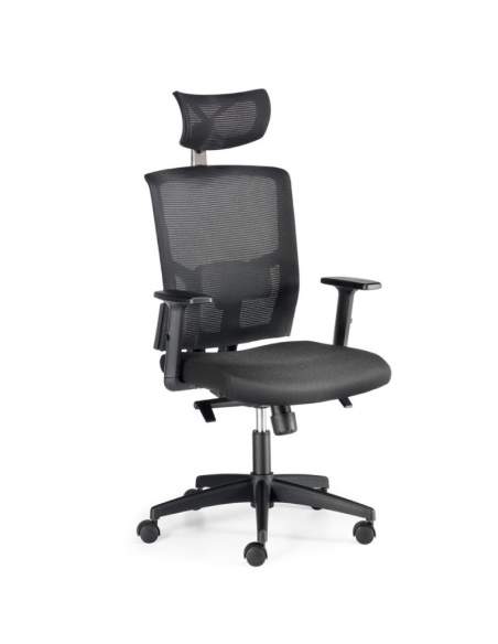 silla oficina viena euromof negra con cabezal silla oficina viena euromof negra con cabezal