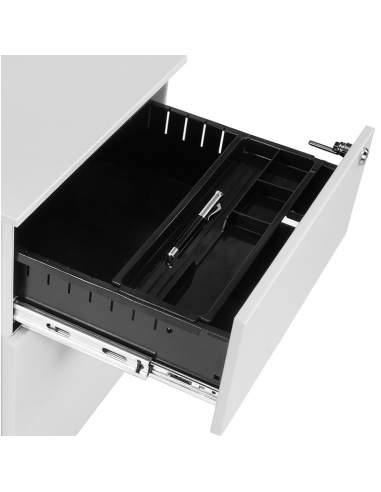 detalle cajonera metal 3 cajones atenas euromof cerradura entrega rapida