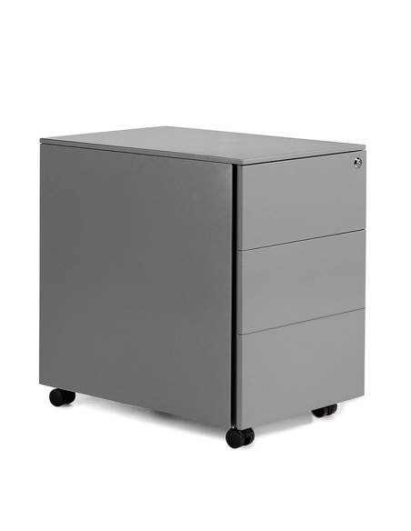 buc metalico 3 cajones atenas euromof gris aluminio envio rapido