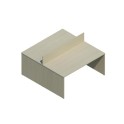 Mesa oficina multipuesto con separador de JGorbe en color olmo claro