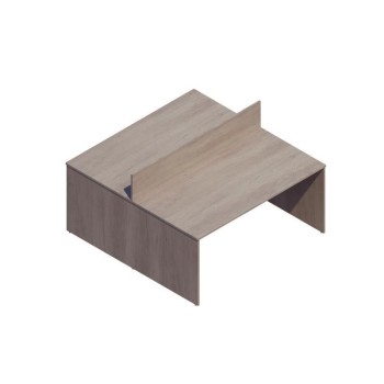 Mesa oficina multipuesto con separador de JGorbe en color nebraska