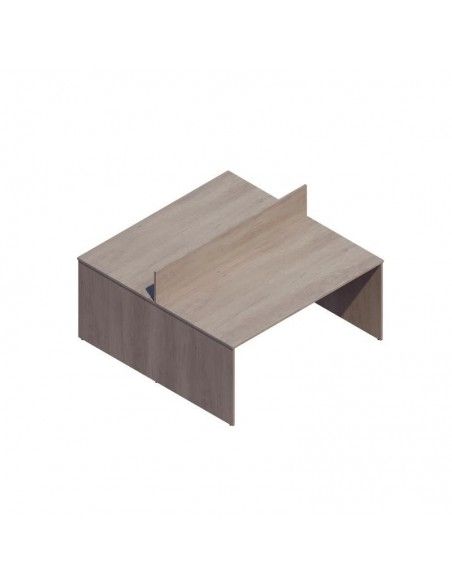 Mesa oficina multipuesto con separador de JGorbe en color nebraska