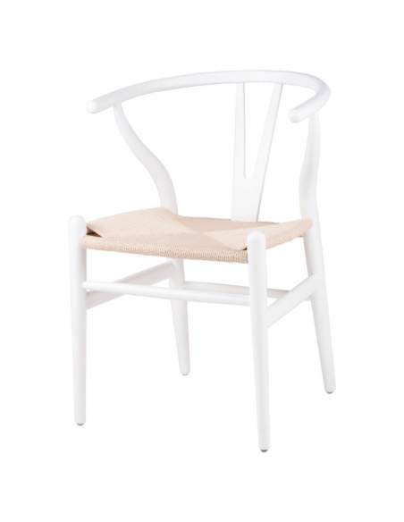 Sillas hostelería de madera blanca.