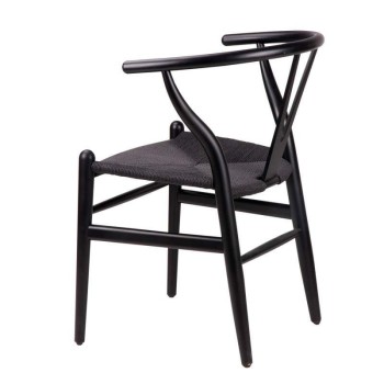 Silla para hostelería de madera negra