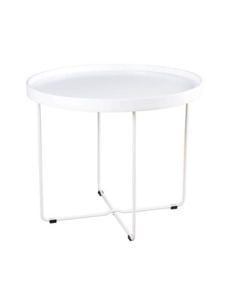 mesa de centro redonda auxiliar barata dave de somcasa