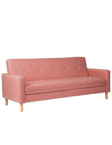 Sofá cama color rosa salmón