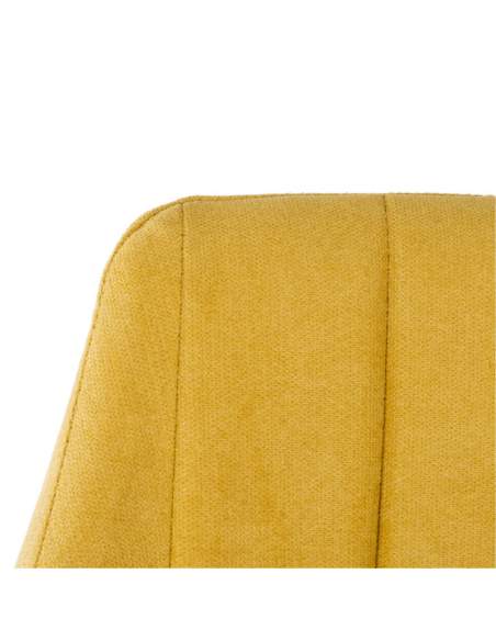 detalle tapizado mostaza silla fiona