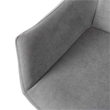 detalle tapizado sillon moderno gris claro