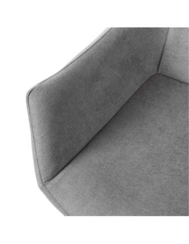 detalle tapizado sillon moderno gris claro