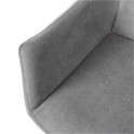detalle tapizado sillon moderno gris claro