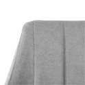 detalle tapizado silla moderna gris claro